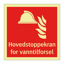 Hovedstoppekran for vanntilforsel