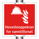 Hovedstoppekran for vanntilforsel