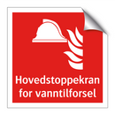 Hovedstoppekran for vanntilforsel