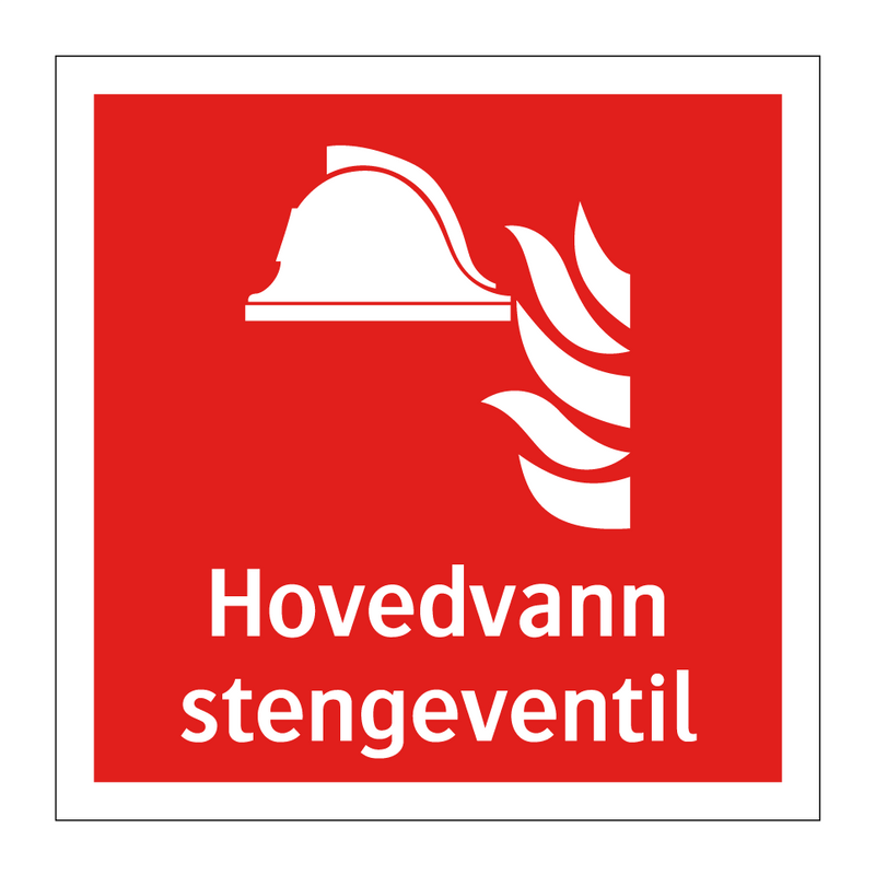 Hovedvann stengeventil