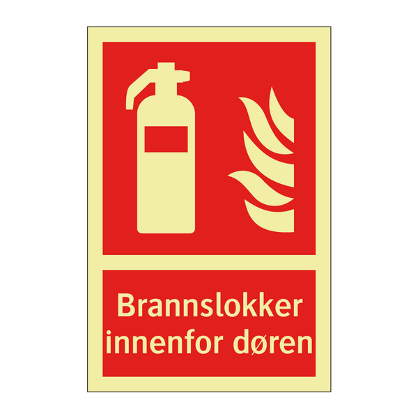 Brannslokker innenfor døren & Brannslokker innenfor døren & Brannslokker innenfor døren