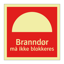 Branndør må ikke blokkeres