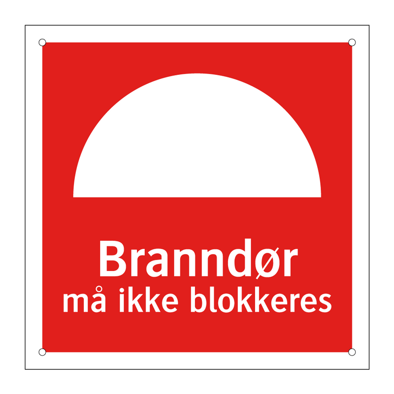Branndør må ikke blokkeres