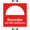 Branndør må ikke blokkeres