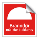 Branndør må ikke blokkeres