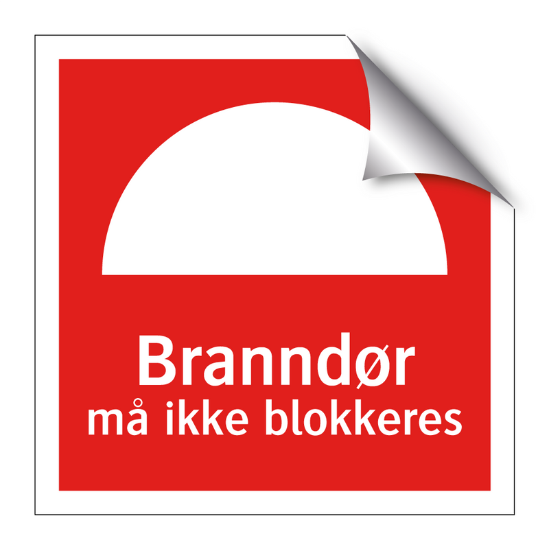 Branndør må ikke blokkeres