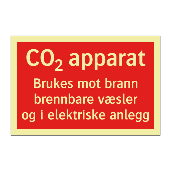 CO2 apparat Brukes mot brann i brennbare væsler og i elektriske anlegg