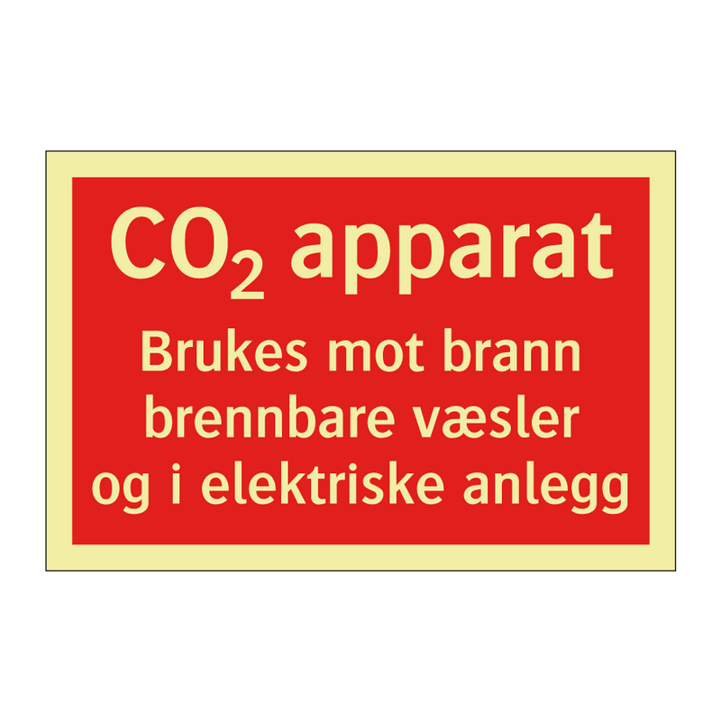 CO2 apparat Brukes mot brann i brennbare væsler og i elektriske anlegg