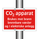 CO2 apparat Brukes mot brann i brennbare væsler og i elektriske anlegg