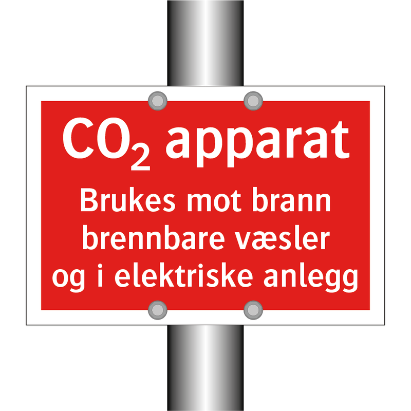 CO2 apparat Brukes mot brann i brennbare væsler og i elektriske anlegg