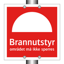 Brannutstyr området må ikke sperres