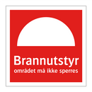 Brannutstyr området må ikke sperres