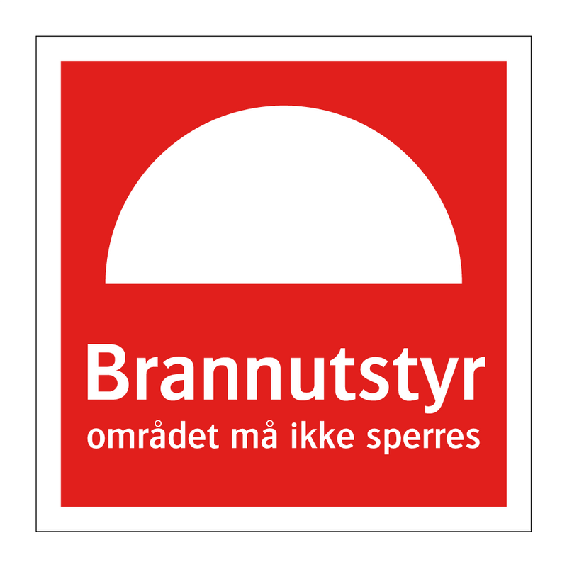Brannutstyr området må ikke sperres