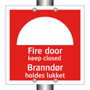 Fire door keep closed Branndør holdes lukket