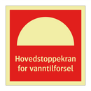 Hovedstoppekran for vanntilforsel