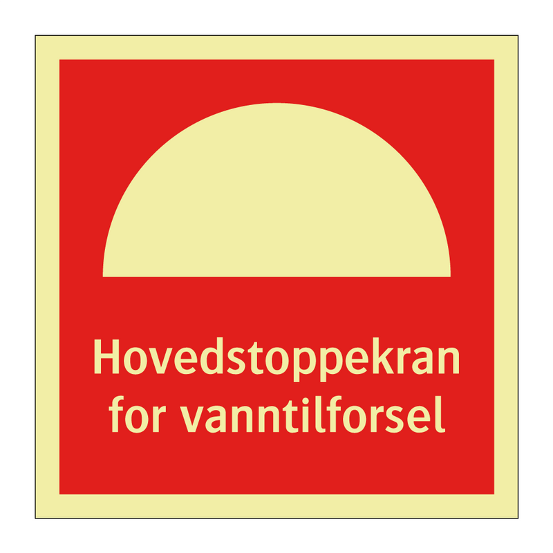 Hovedstoppekran for vanntilforsel & Hovedstoppekran for vanntilforsel