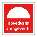 Hovedvann stengeventil