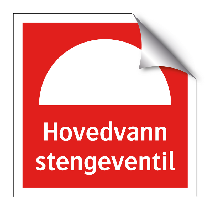 Hovedvann stengeventil