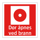 Dør åpnes ved brann