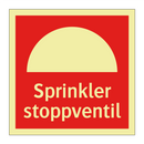 Sprinkler stoppventil