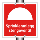 Sprinkleranlegg stengeventil