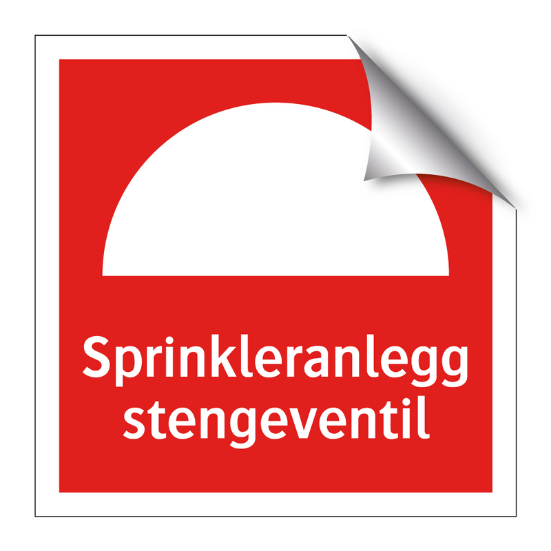 Sprinkleranlegg stengeventil