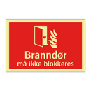Branndør må ikke blokkeres