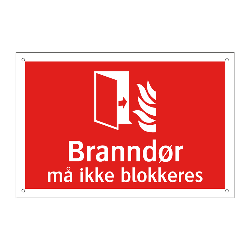 Branndør må ikke blokkeres
