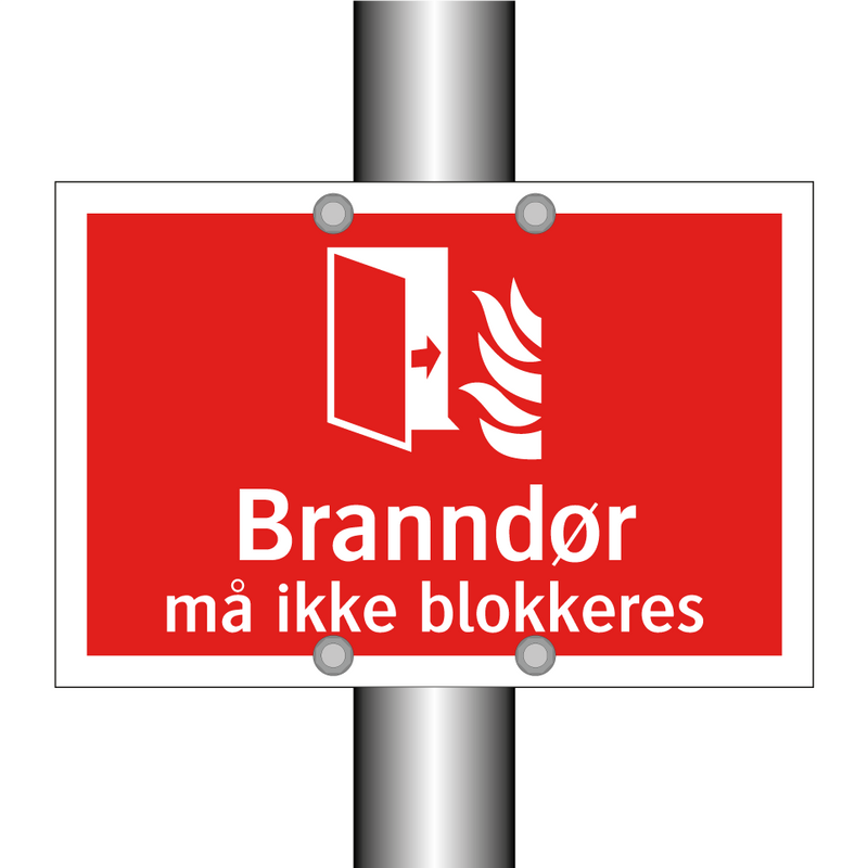 Branndør må ikke blokkeres