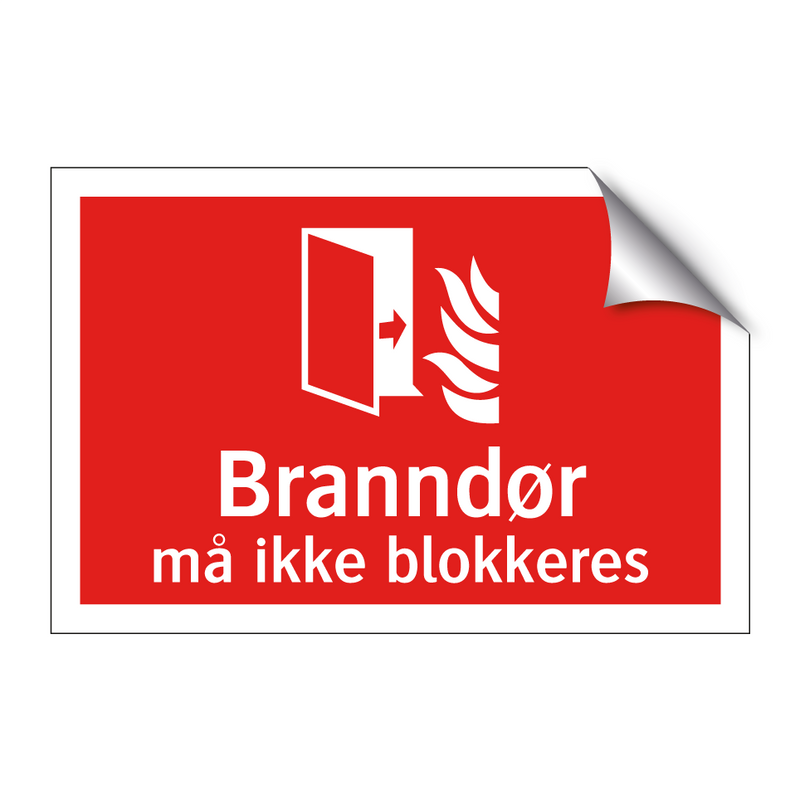 Branndør må ikke blokkeres