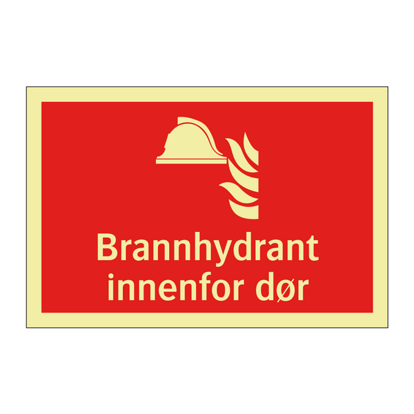 Brannhydrant innenfor dør