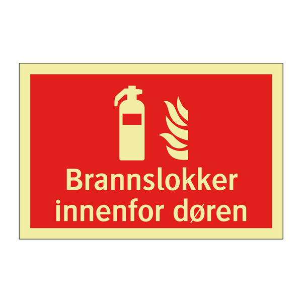 Brannslokker innenfor døren & Brannslokker innenfor døren & Brannslokker innenfor døren