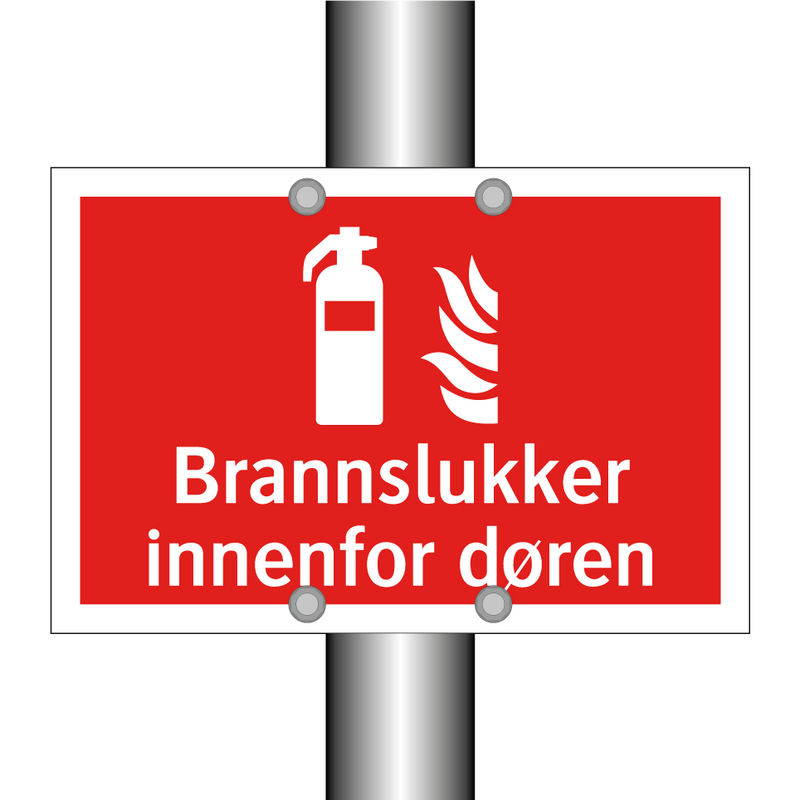 Brannslukker innenfor døren