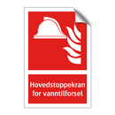 Hovedstoppekran for vanntilforsel