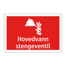 Hovedvann stengeventil
