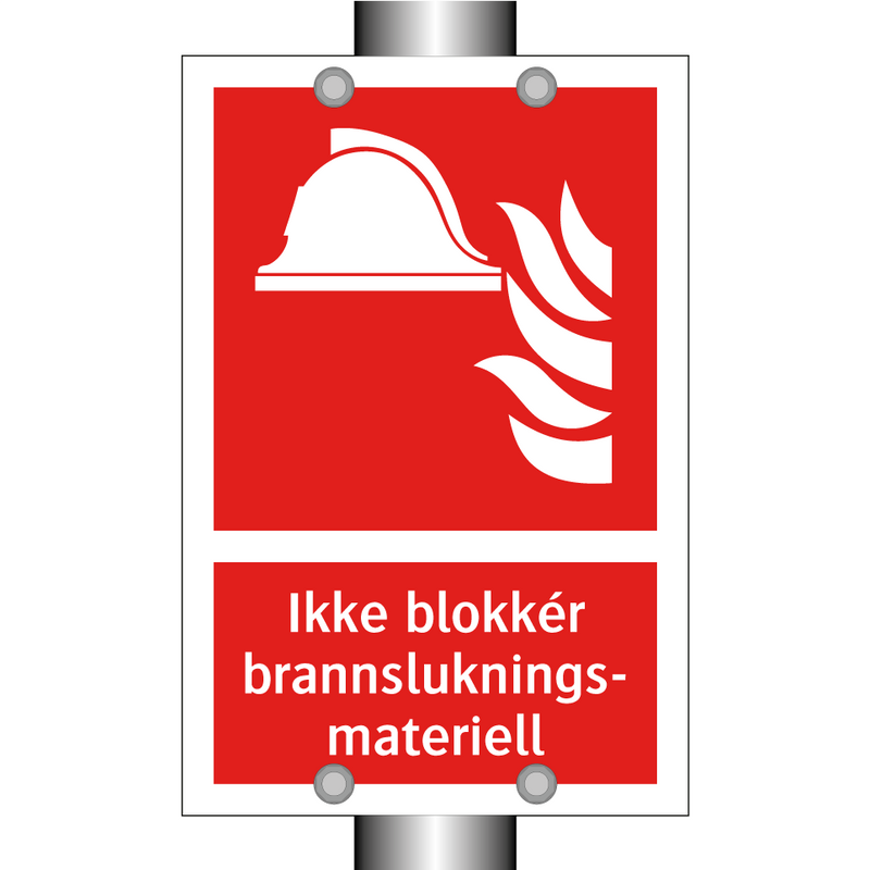 Ikke blokkér brannslukningsmateriell & Ikke blokkér brannslukningsmateriell