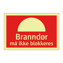 Branndør må ikke blokkeres