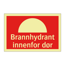 Brannhydrant innenfor dør