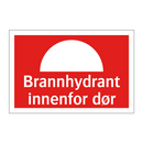 Brannhydrant innenfor dør