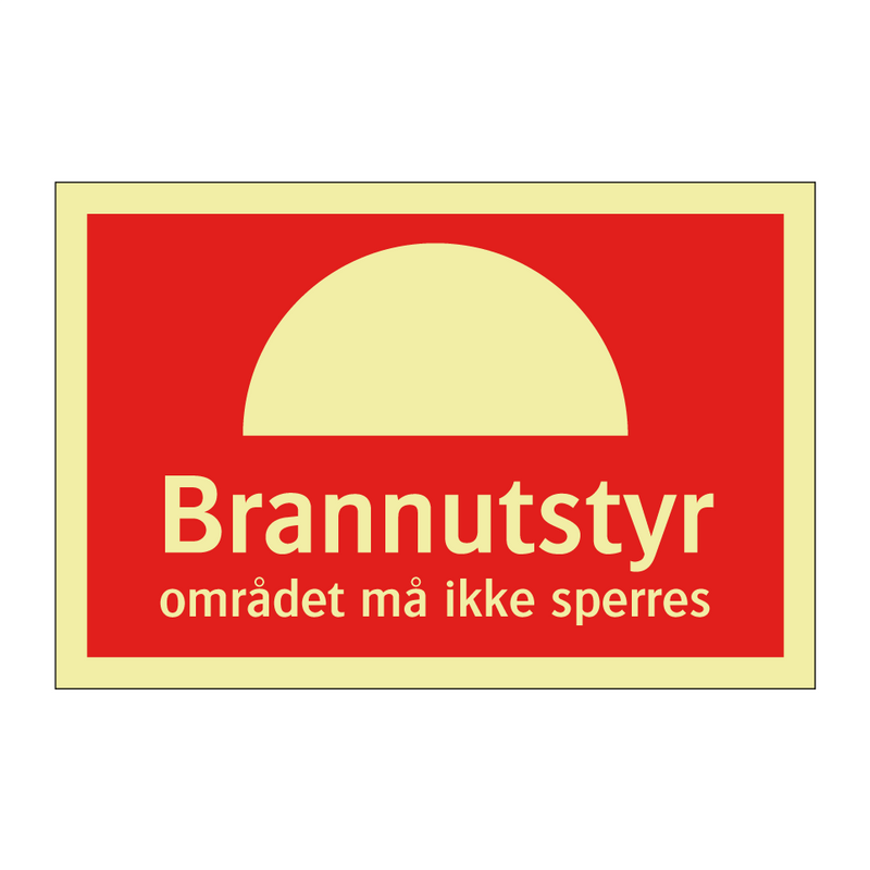 Brannutstyr området må ikke sperres