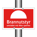 Brannutstyr området må ikke sperres