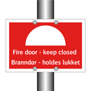 Fire door keep closed Branndør holdes lukket