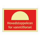 Hovedstoppekran for vanntilforsel