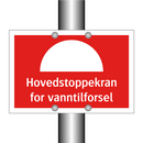 Hovedstoppekran for vanntilforsel