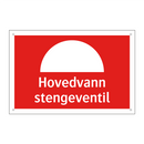 Hovedvann stengeventil
