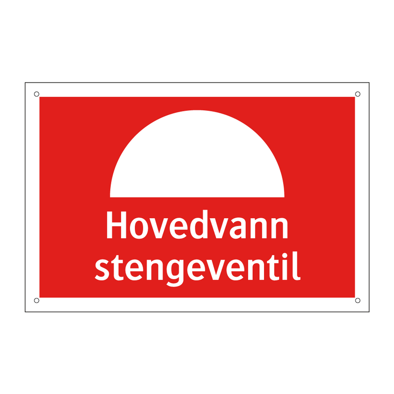 Hovedvann stengeventil