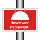 Hovedvann stengeventil