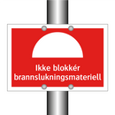 Ikke blokkér brannslukningsmateriell