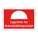Lagerrom for brannslukkingsutstyr