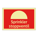 Sprinkler stoppventil